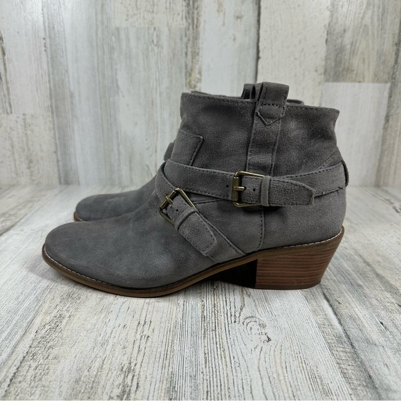 Cole Haan Grand OD Jensynn Suede Ankle Booties Gray #81 - Picture 1 of 10